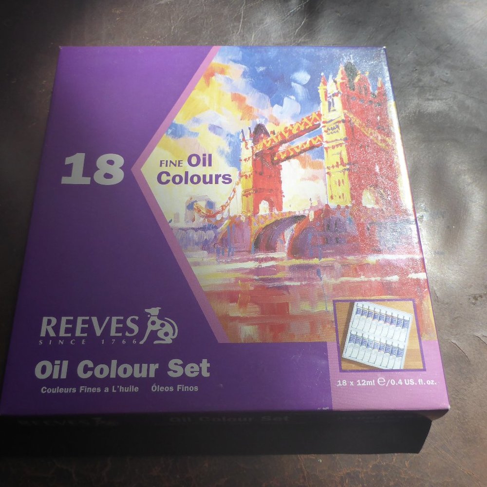 Reeves Fine Oil Colours Paint Set 18 Tubes Painting Artist Set